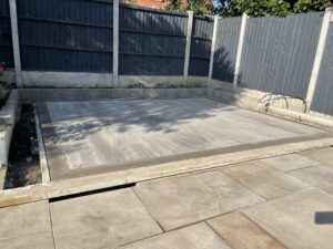 Garden bar concrete base